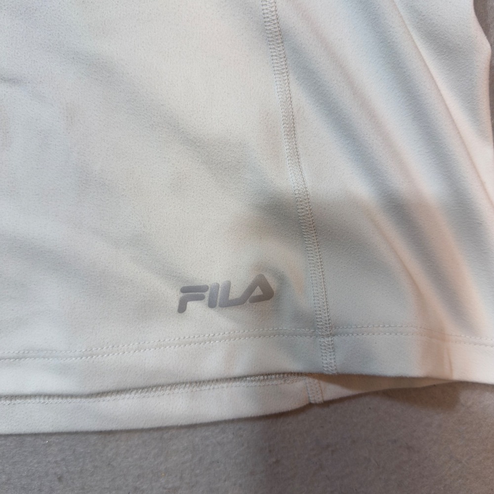 FILA Athletic Hoodie Long Sleeve Pullover Gray Performance Top XL, Running - Picture 7 of 9